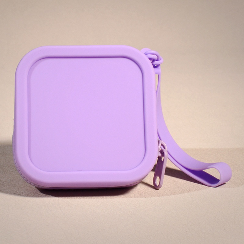 Mini Silicone Makeup Bag Pouch with Dustproof Cover Small Coin Bag Cosmetic Travel Organizer for Purse Toiletries