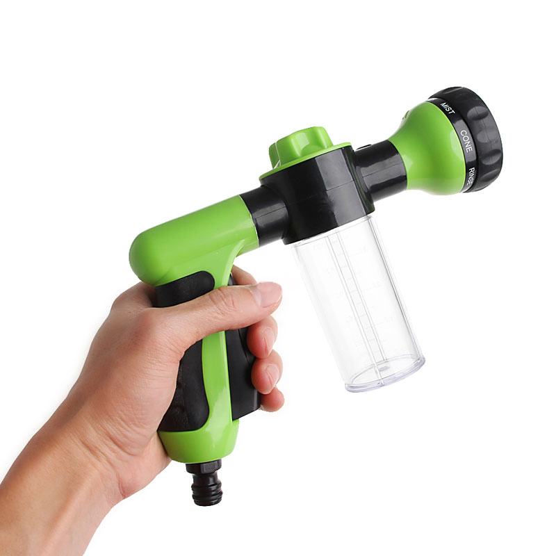 8 Spray Pattern Car Washing Spray Nozzle with Soap Dispenser Sprayer