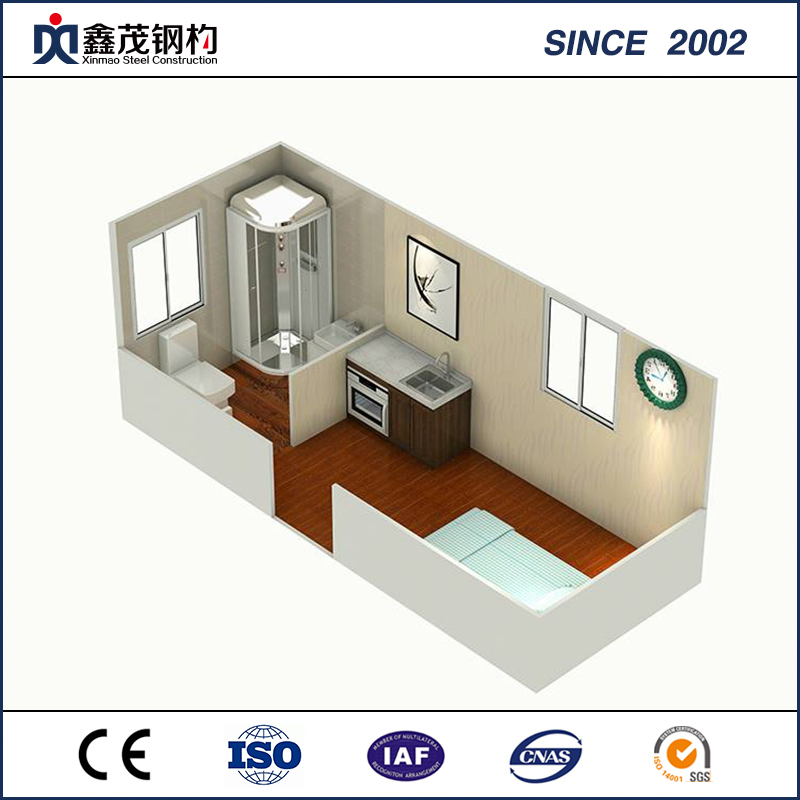 Economical Prefabricated Flat Pack Container House for Single Apartment