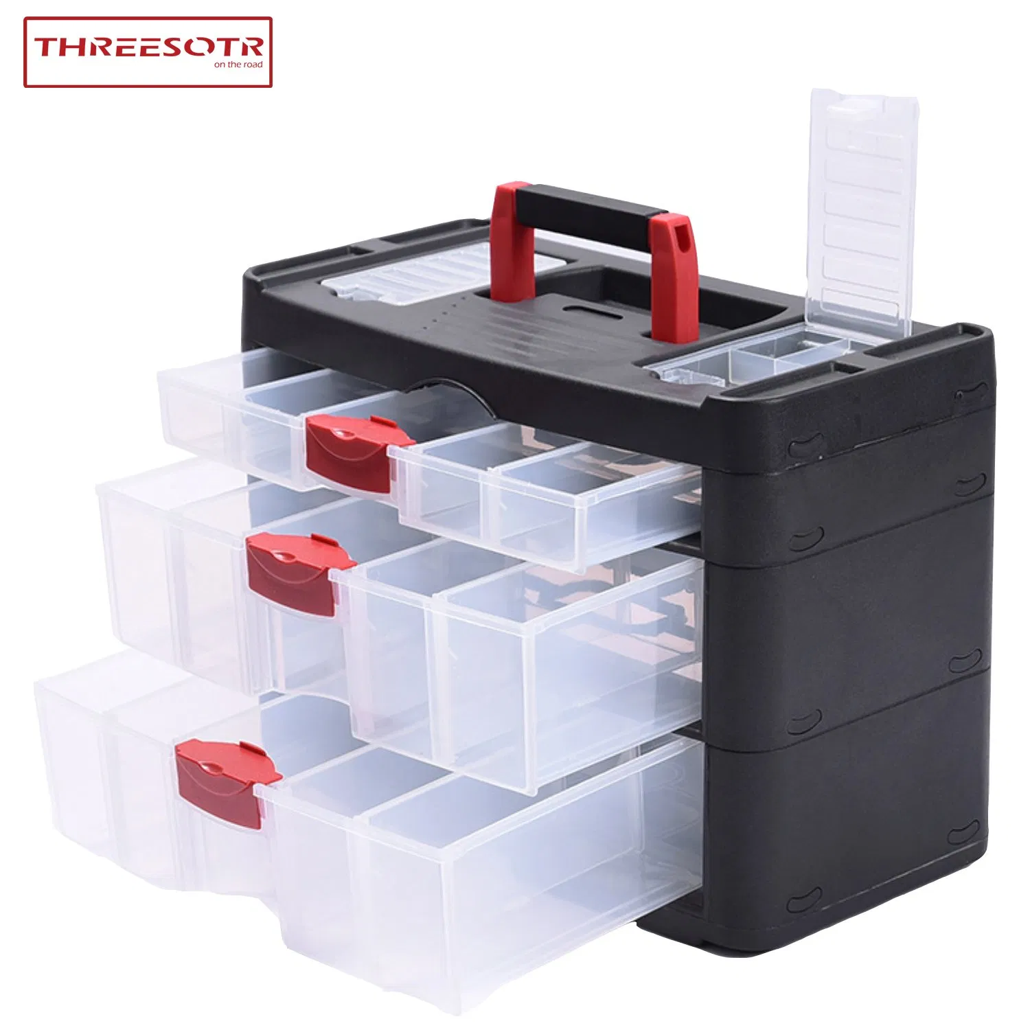 Пластиковый органайзер с 3 ящиками для хранения