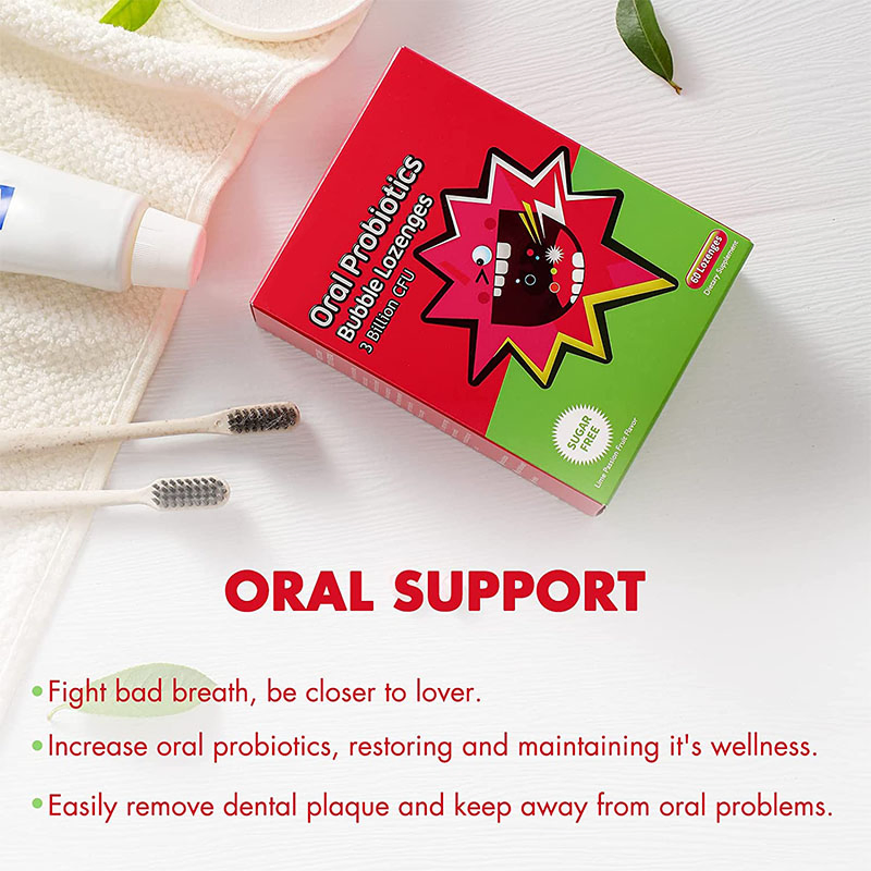 Support Fresh Breath Adults Teeth Diet Supplement Oral Probiotics Bubble Lozenge