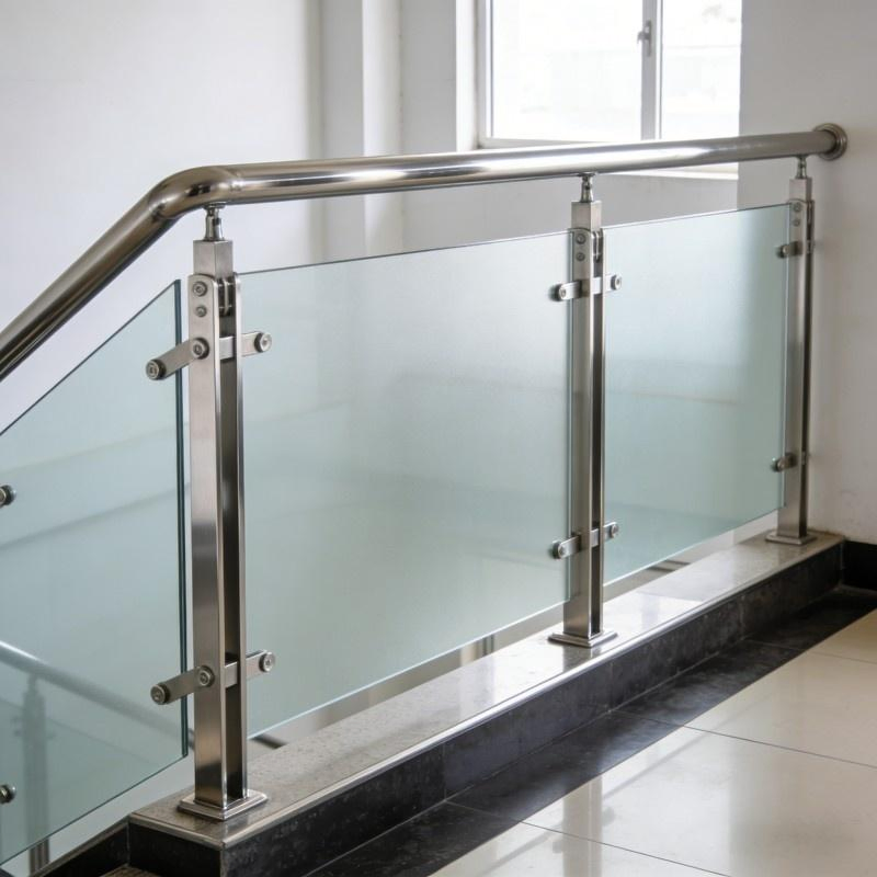 Custom Stainless Steel Stair Railing for Mall Indoor Anti-Slip Safety Handrail