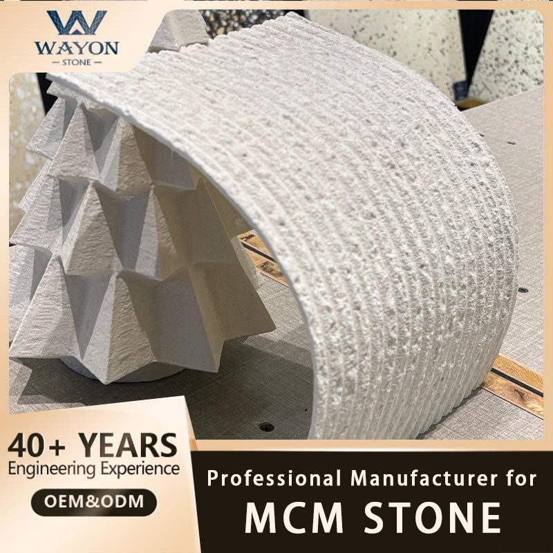 Large Size Travertine Monochrome Color Soft Stone Easy to Installation Flexible Stone for Interior & Exterior Walls