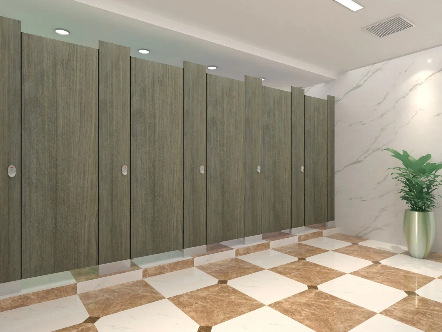 Waterproof Phenolic Compact Toilet Partition Stall for Public Area