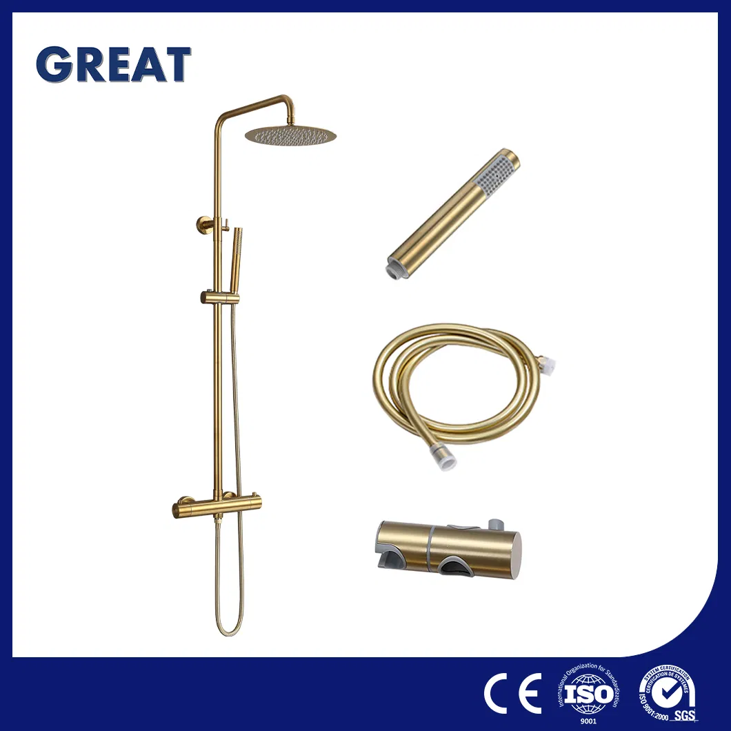 Great Wall Shower Column Manufacturing Wall Mounted Shower Column China GLS4926LG Modern Wall Mounted Bath Rainwater Shower Set