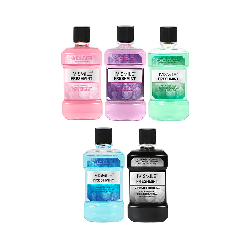 Customized Private Loge Natural Charcoal Coconut Teeth Whitening Mouthwash for Cleaning Oral Cavity