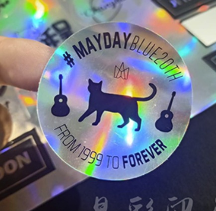 Custom Label Printing 3D Holographic Label Flash Holographic Sticker