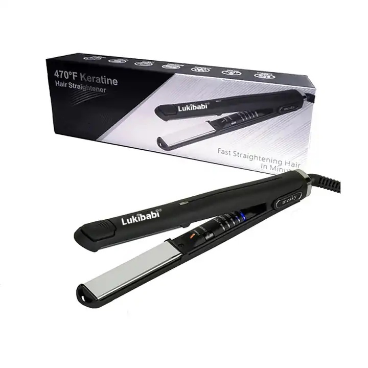 450 Degrees Glossy Titanium Plate Hair Flat Iron Keratin Hair Straightener