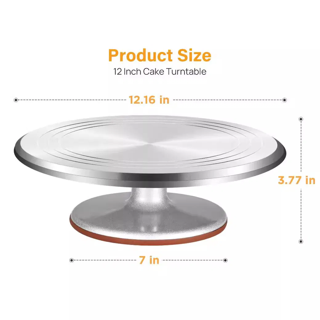 12 Inch DIY Baking Tool Decorative Cake Turntable Non-Slip Bottom Cake Stand