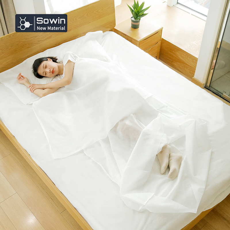 SMS Non-Woven Bed Sheets Quilt Covers Disposable Hotel Bedding