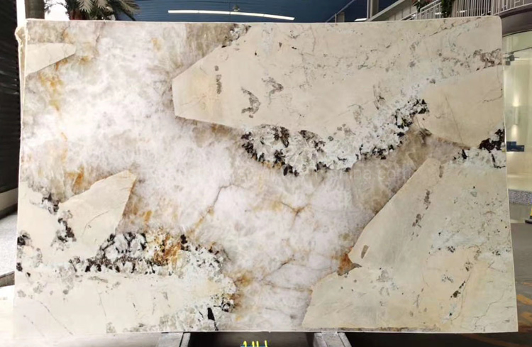 Luxury Brazilian Factory Translucent Semi Precious Quartzite Stone Patagonia Marble for Marble Table Top or Background