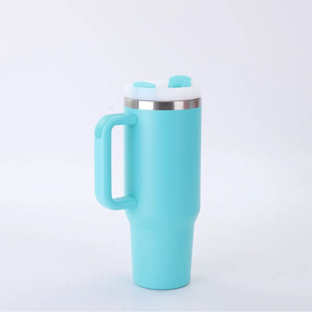304 Stainless Steel Tumbler 40oz Bulk Sublimation Thermal Mug Vacuum Insulated Travel Cup with Handle and Lid