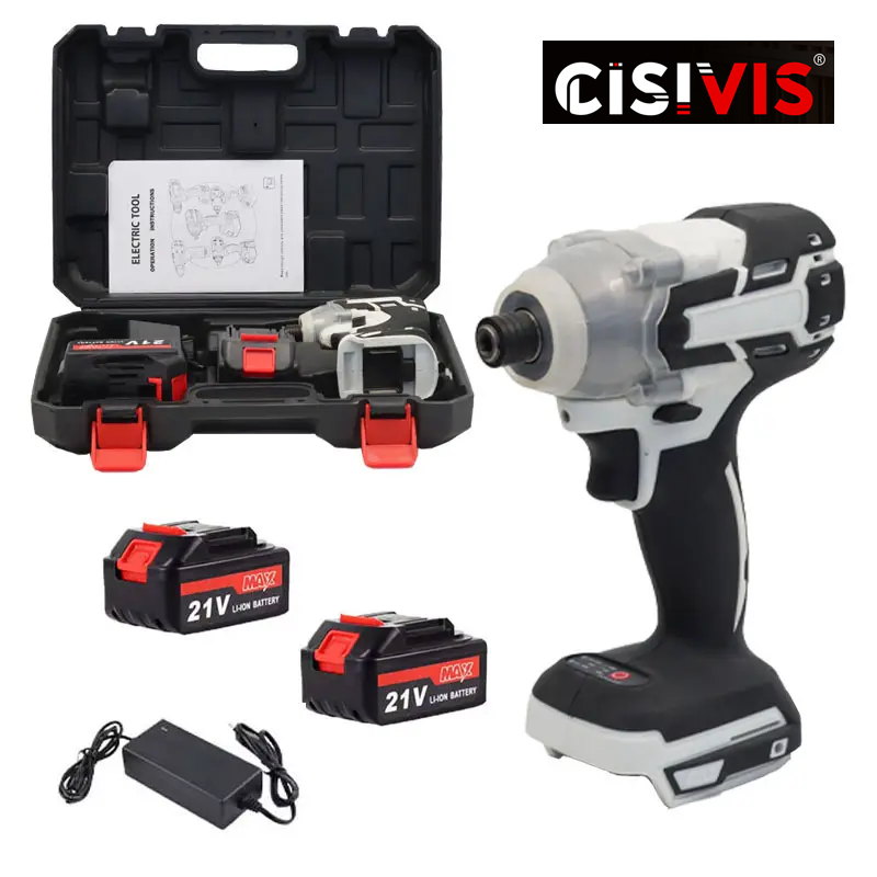 Cisivis Industrial Grade Cordless Impact Wrench Set 220V Rated Voltage DIY Electric Brushless Motor Lithium Battery Industrial Spanner