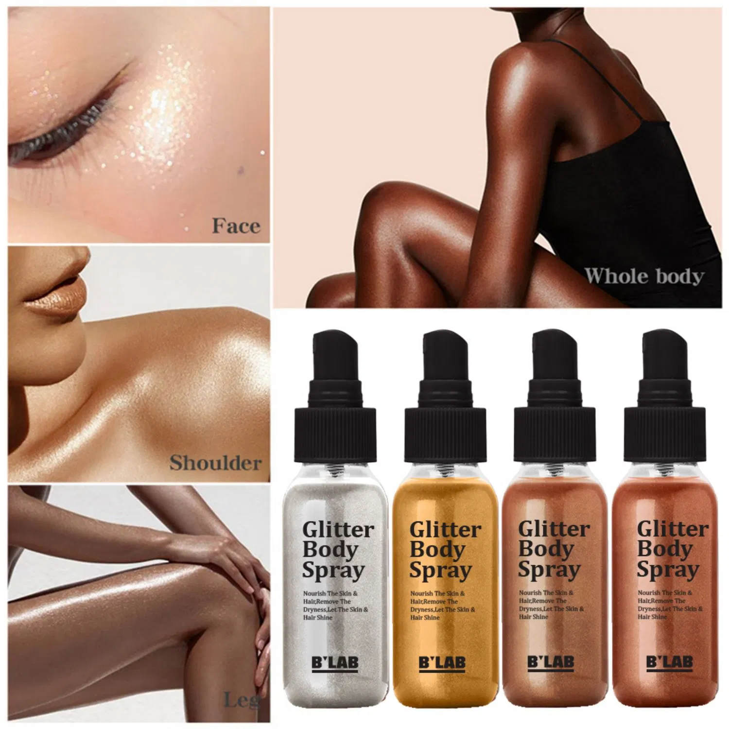 Body Glitter Spray for Women