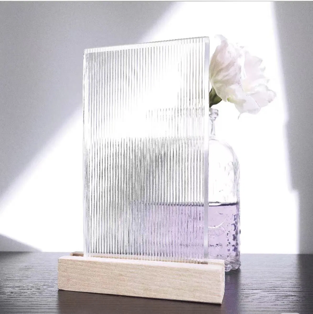 4mm 5mm 6mm Customized Tempered Pattern Glass with Mistlite Crystal Bamboo Moru