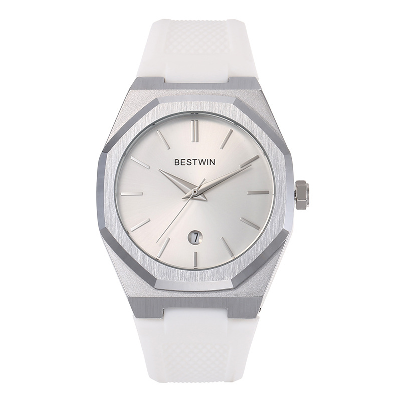 Bestwin Men's Student Watch Silicone Strap Fashion Calendar Wristwatch Factory Wholesale Timepiece