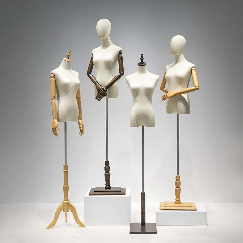 Clothing Store Mannequins, Half-Body Women's Clothing Store Window Display Racks, Full-Body