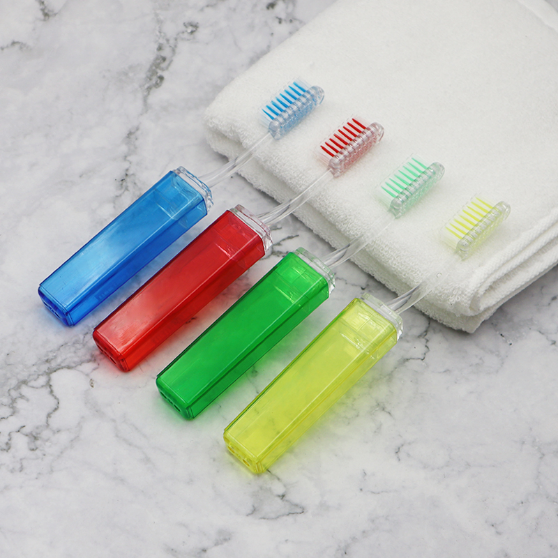Customizable Transparent Foldable Toothbrush for Travel and Home