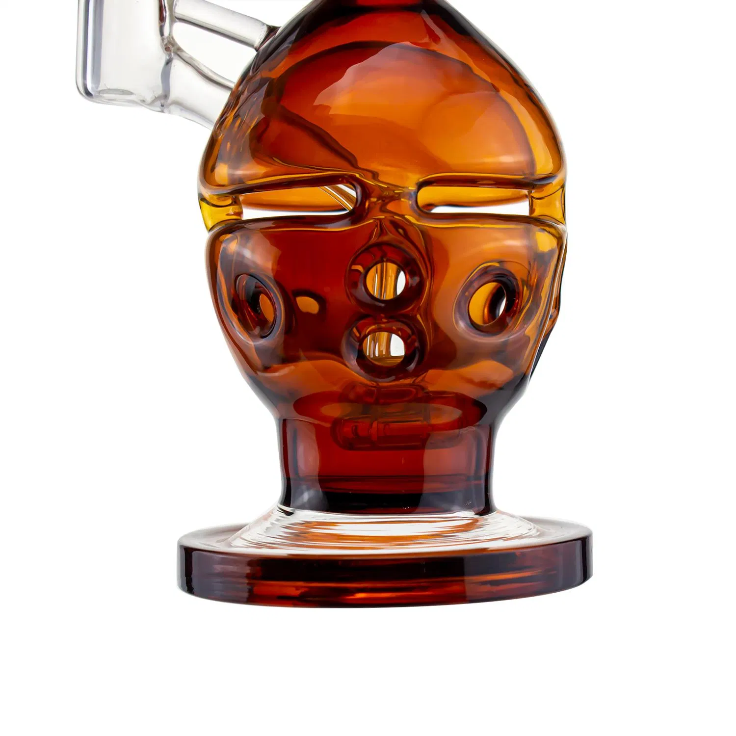 Amber Glass DAB Rig Smoking Water Pipe for Wholesale