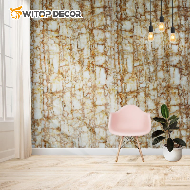 1220*2440mm UV Wall Panel PVC Marble Sheet for Interior Wall Decoration