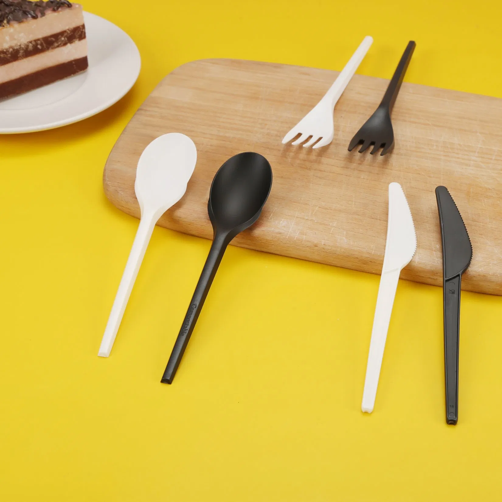 Special Design Widely Used Biodegradable Compostable Wheat Straw PLA Cutlery Set Flatware Set