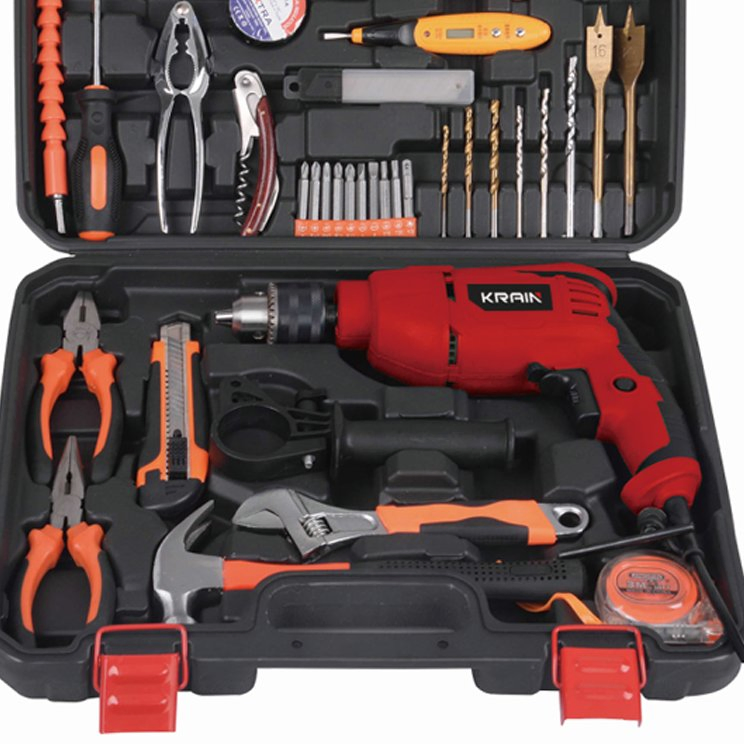 Impact Drill Screwdriver Kit Tool Box Set Hand Drilling Machine Electric Power