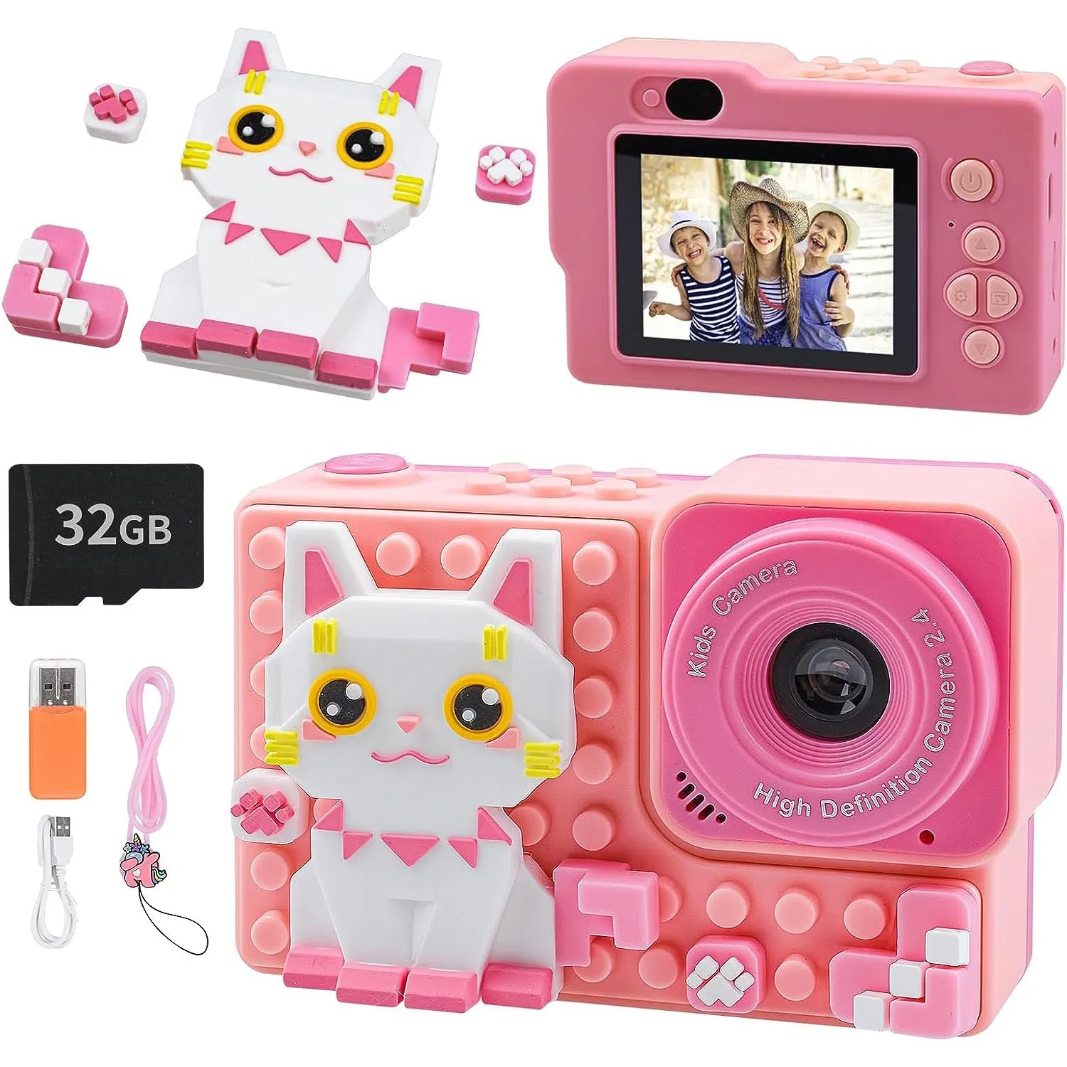 2023 Newest Age 3-12 Years Old Kid Camera with Games & MP3 Video Player, Children Camera for Children, Sports Camera for Birthday Gift, Toy Camera for Girls.