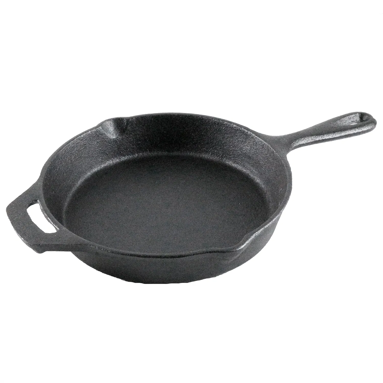 Чугунная сковорода с двумя ручками и носиками