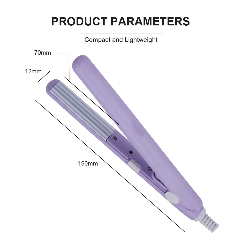 Mini Flat Iron Curling Iron PTC Ceramic Hair Straightener and Curler 2 in 1