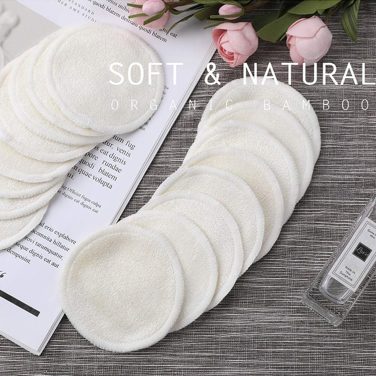 Biokleen New Reusable Fiber Custom Cleansing Pads Organic Eco-Friendly Washable Facial Cotton Makeup Remover Pads
