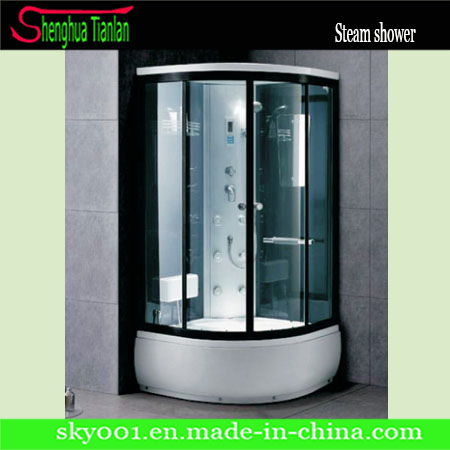 Modular Black Aluminium Alloy Steam Shower Room Cabin (TL-8843)