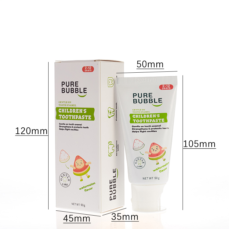 Custom Logo Probiotic Xylitol Fluoride Anti-Cavity Kid's Watermelon/ Orange/ Strawberry Flavoured Toothpaste