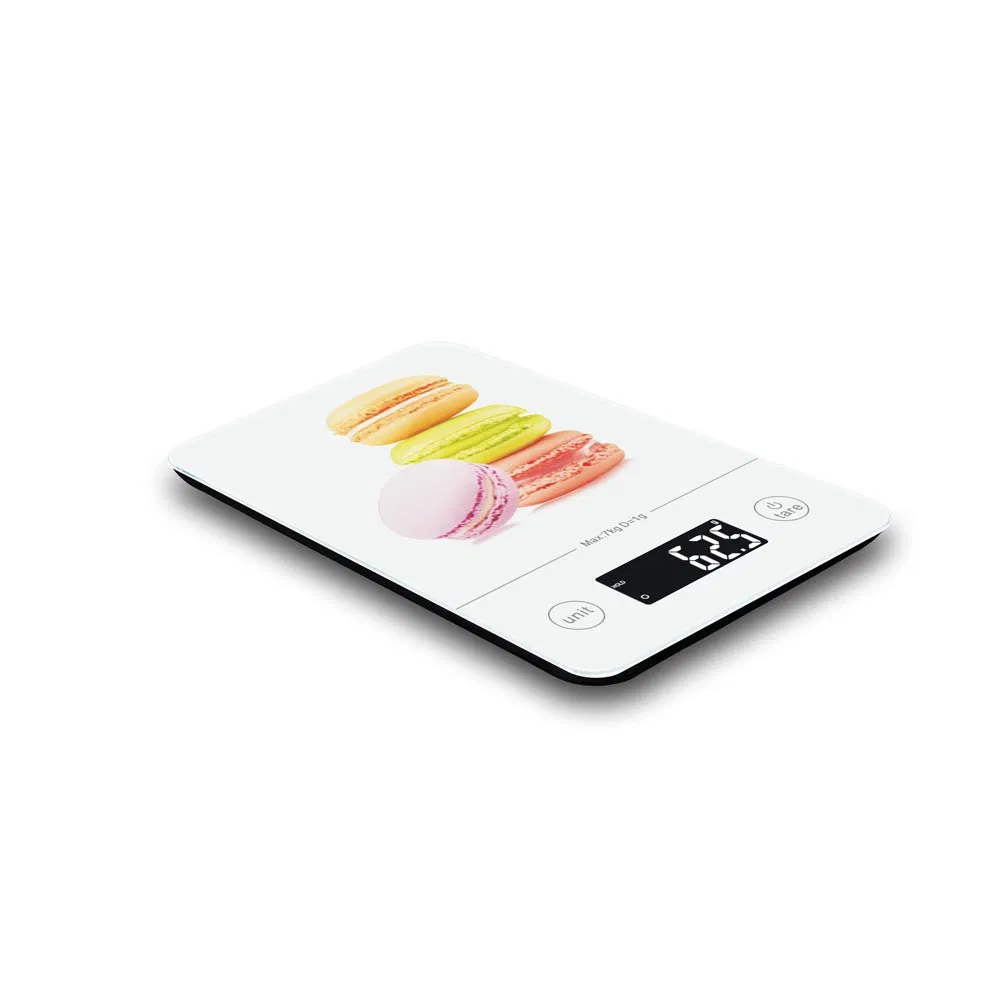 Кухонные весы электронные 7кг с макаронным рисунком