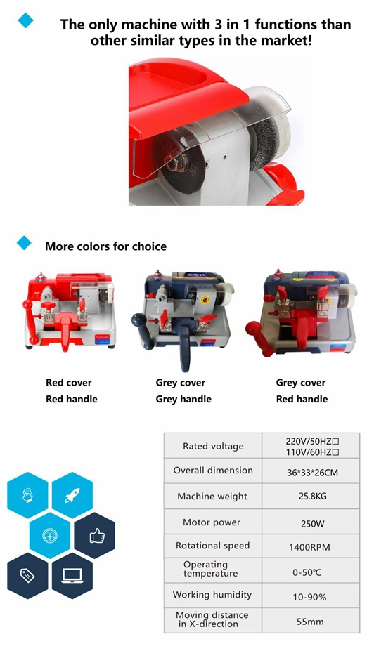 Free Shipping Csh006 Professional Key Cutting Machine for Single-Sided Keys and Double-Sided Keys