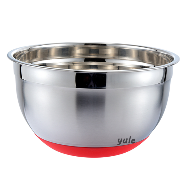 Stainless Steel Mixing Bowl with Silicone Bottom Non-Slip