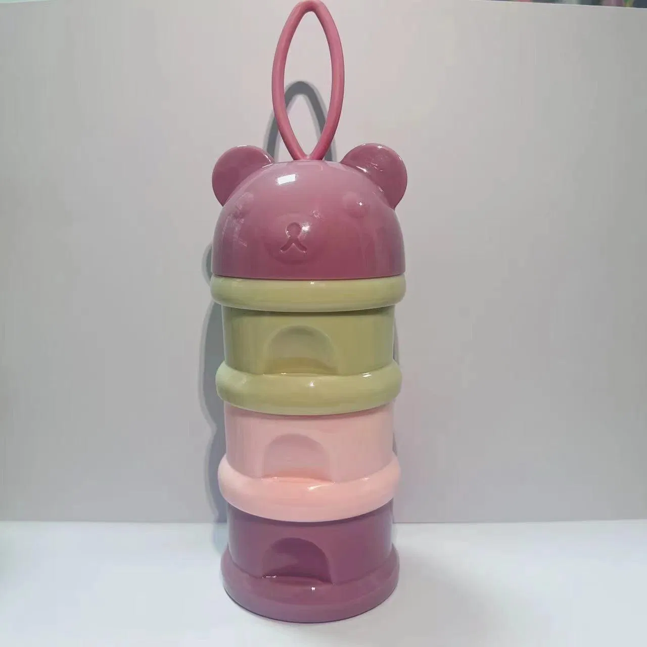 Cute Bear Design 3-Layer Snack Box for Kids' Meals