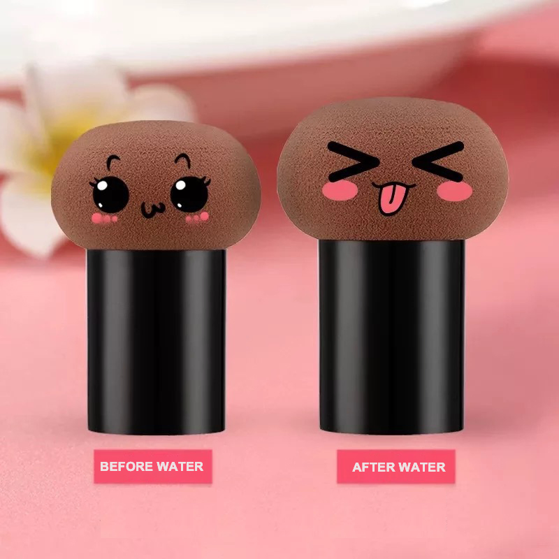 Mushroom Head Powder Puff Wet and Dry Hydrophilic Non-Latex Makeup Cotton Puff Beauty Egg Set