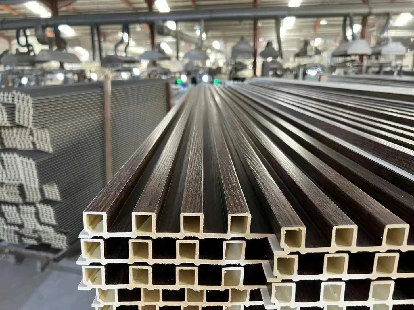 Free Samples Waterproof WPC Wall Panel Slatted Composite Cladding PVC Marble Wall Panel