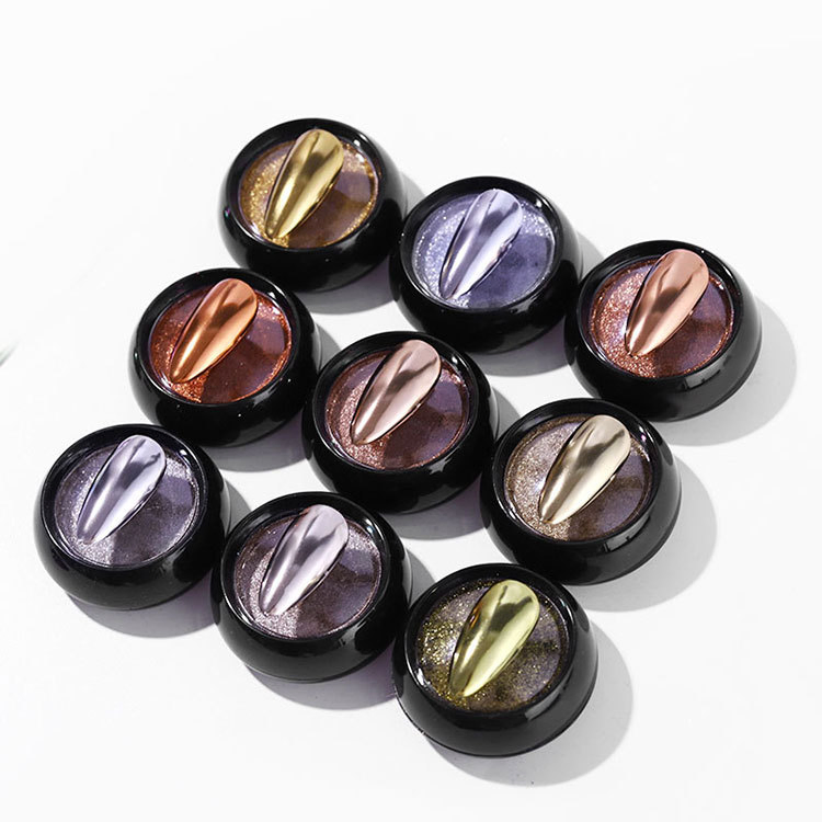 High Grade Multi Color Private Logo Chrome Metal Mirror Solid Powder for Nail Art Eyes