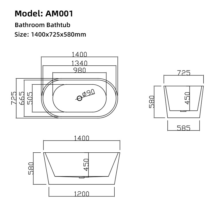 Белая акриловая ванна мраморная, отдельностоящая