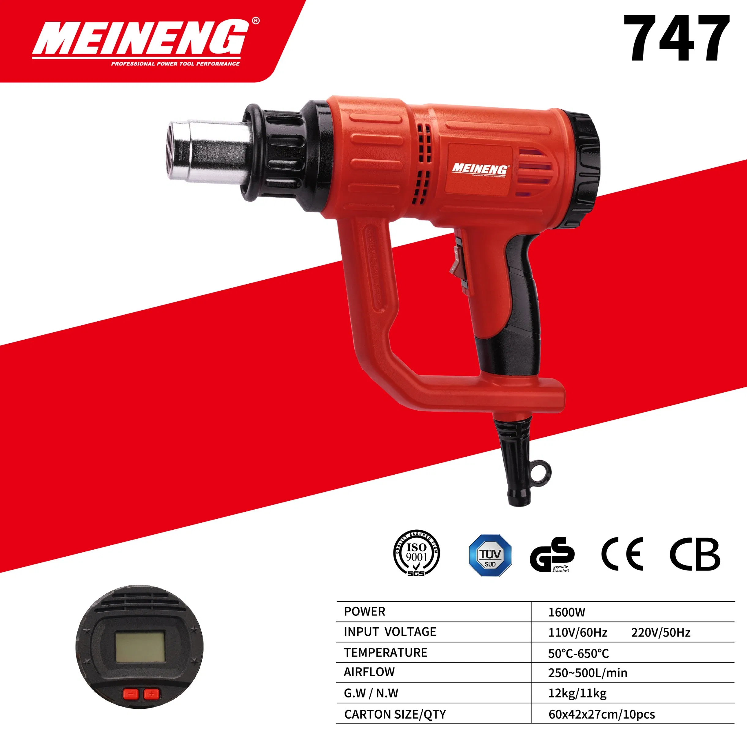 Powerful Adjustable Temperature 747 Heat Gun for Crafts and Repairs