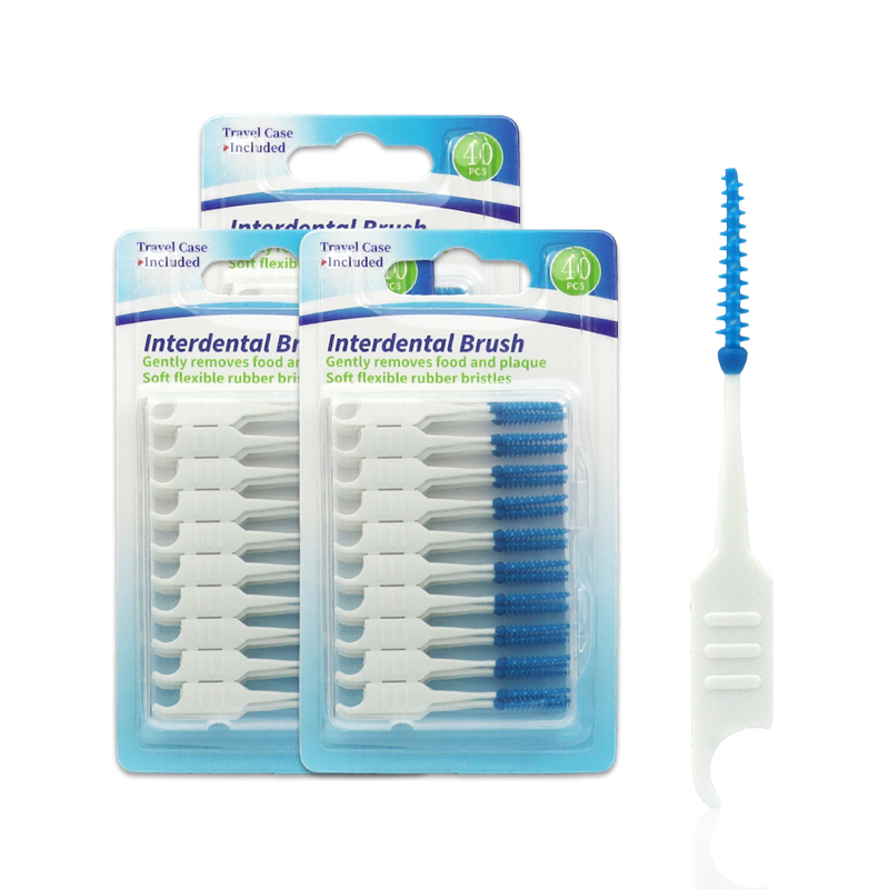 40CT Soft Silicone Rubber Interdental Brush Soft-Picks for Wide Space Orthodontic Brace