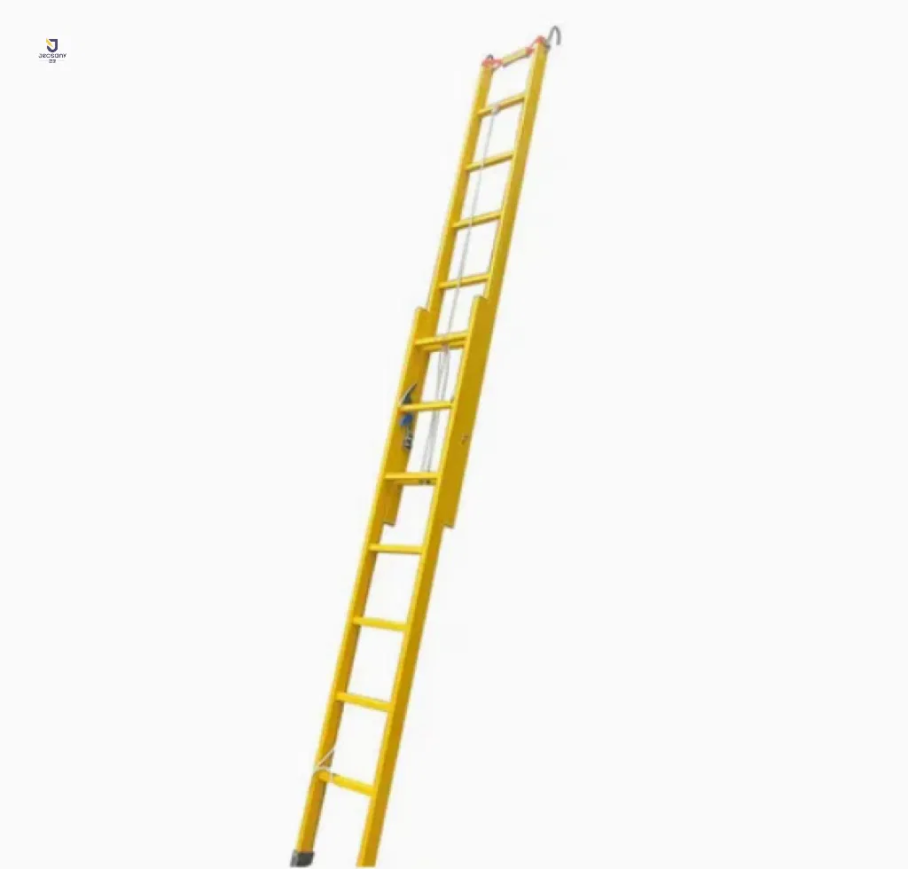 High Quality Heavy-Duty Portable Fiberglass Telescopic Ladder with Jtel-Type Design