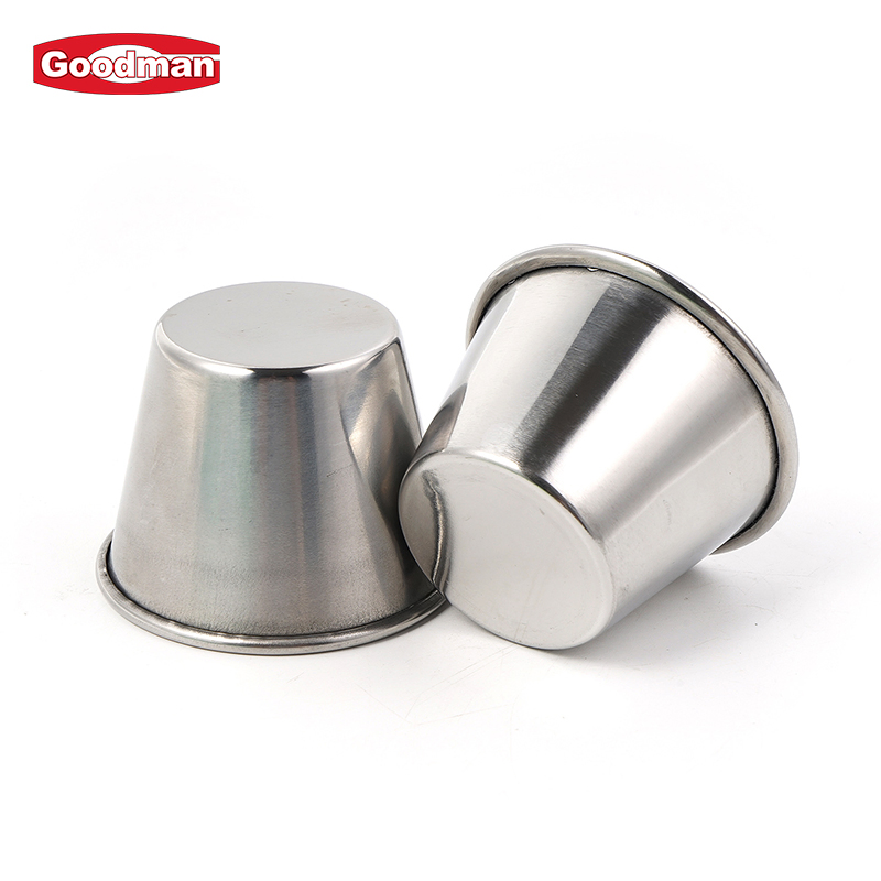 Food Grade Stainless Steel Round Dipping Sauce Cups for Restaurant 1.5oz