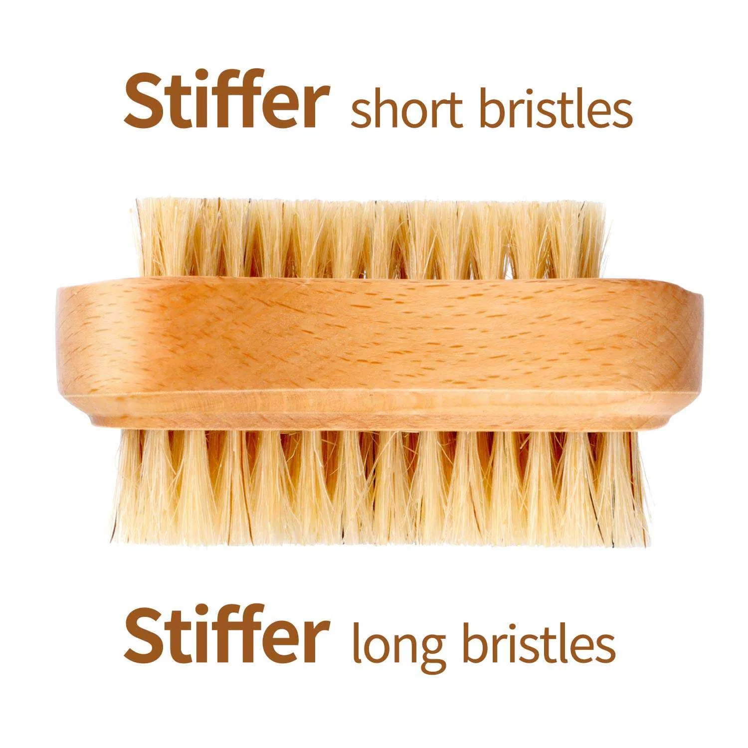 Wholesale Natural Dual Bristle Wood Cleaning Brush Bamboo Beauty Fingernail Scrubber Softl Dust Brushes