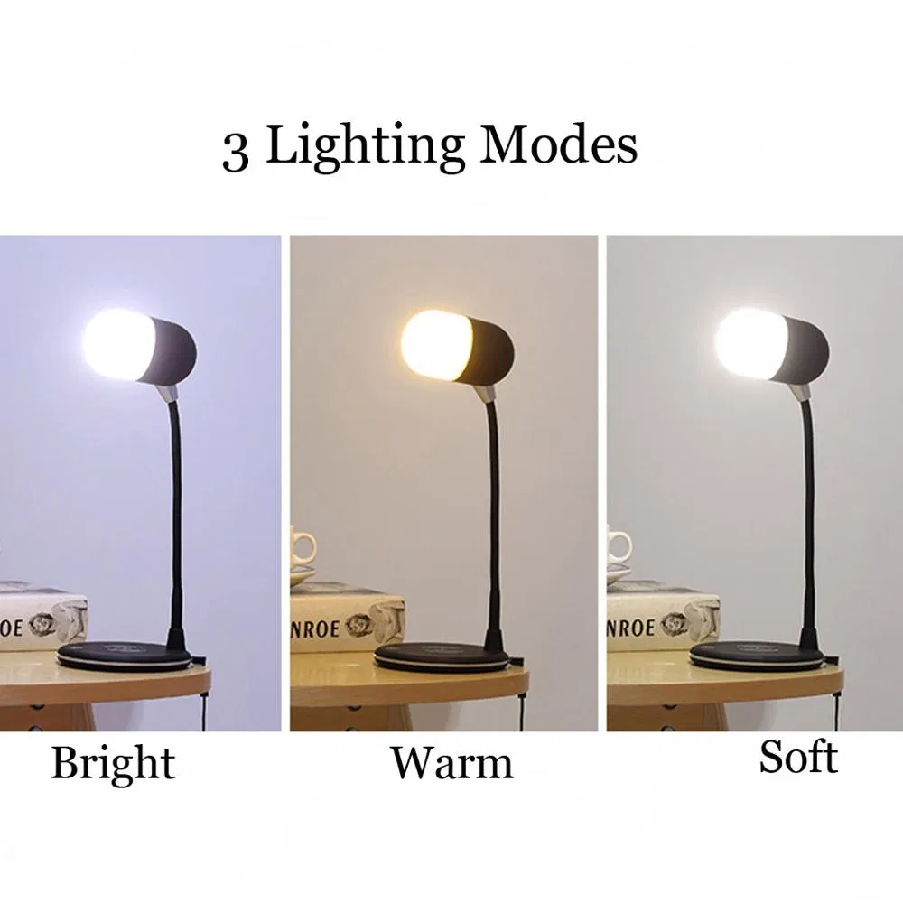 Умная лампа с Bluetooth-колонкой и беспроводной зарядкой