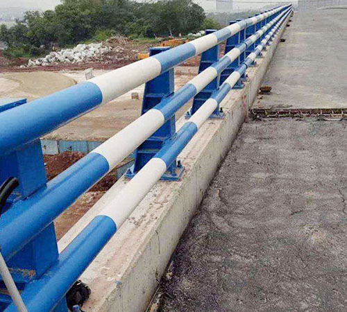 Easy Installation Powder Coating Crash Barrier Galvanized Steel Pipe Guardrail for Highway and Bridge