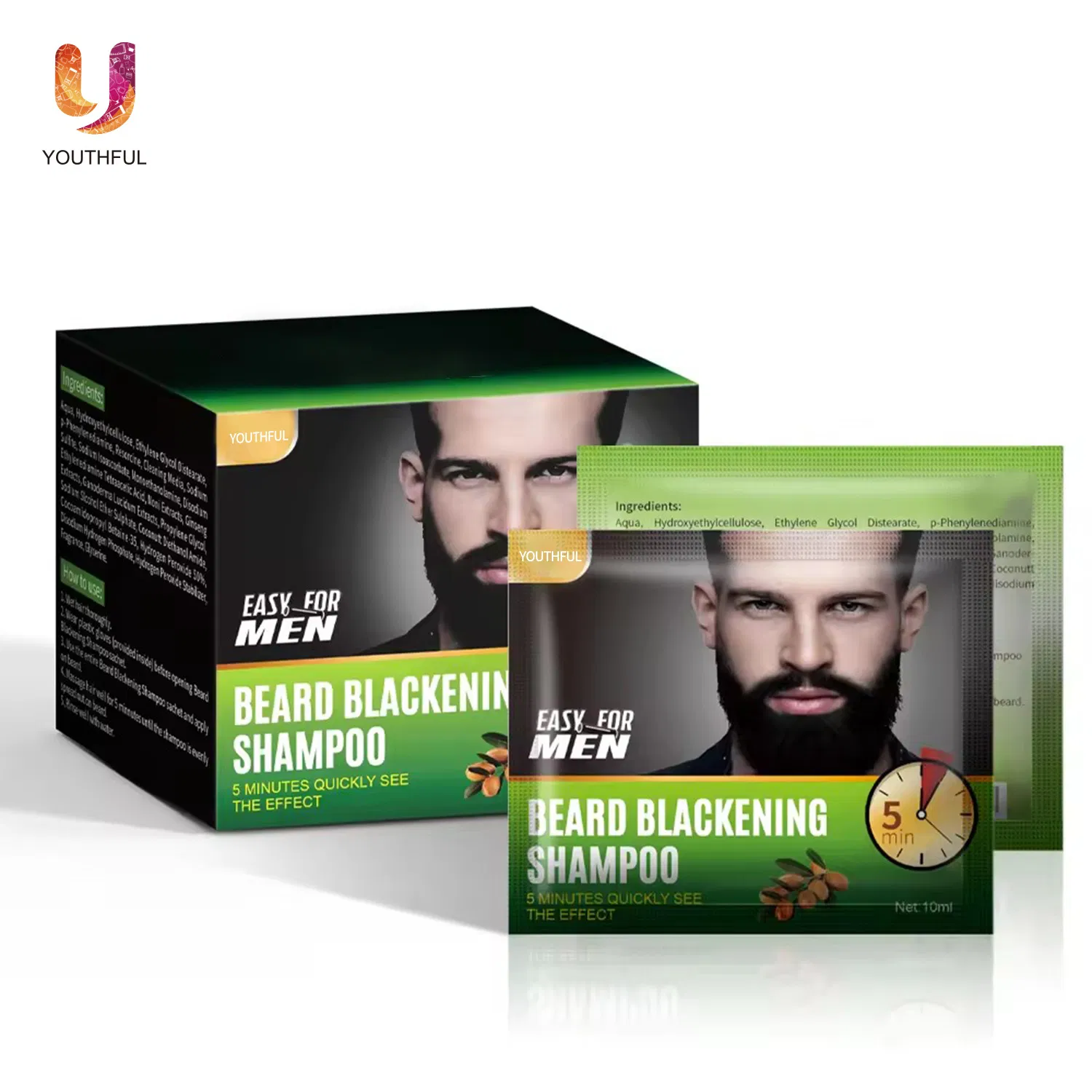 New Color Dye Black Instant Beard Black Dye Cream