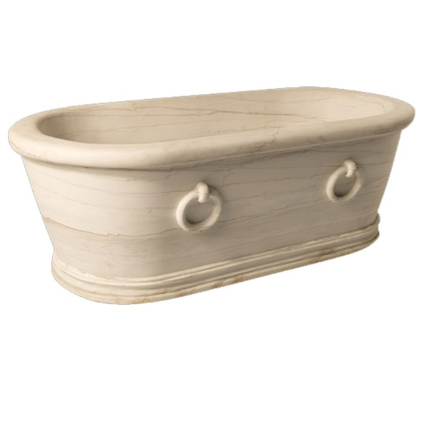 Home Using Carved Natural Stone Bathroom Bathtub