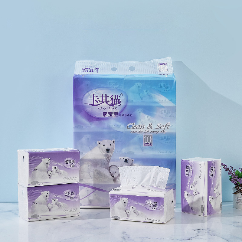 Wholesale Natural White Extra Soft 4 Ply Factory Price Facial Tissue